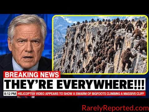 Helicopter Pilot Captures Hundreds of Bigfoot Climbing Giant Mountain Peak